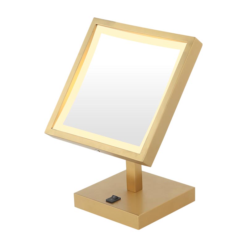 SADHANA Fangxin LED Tabletop Mirror in Antique Bronze finish