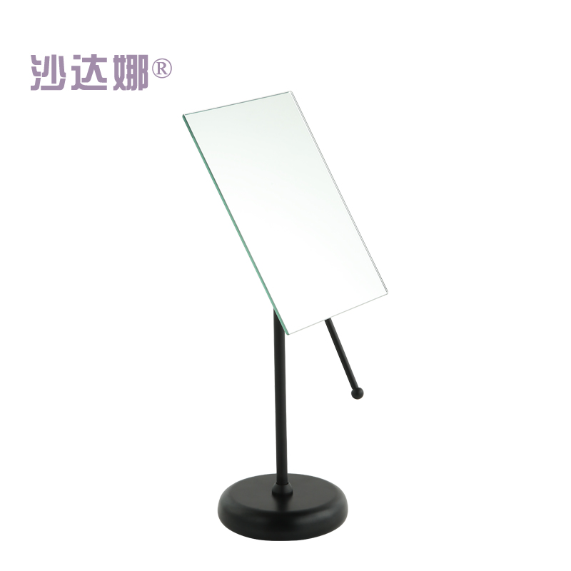 SADHANA square tabletop mirror in matte black or powder blue