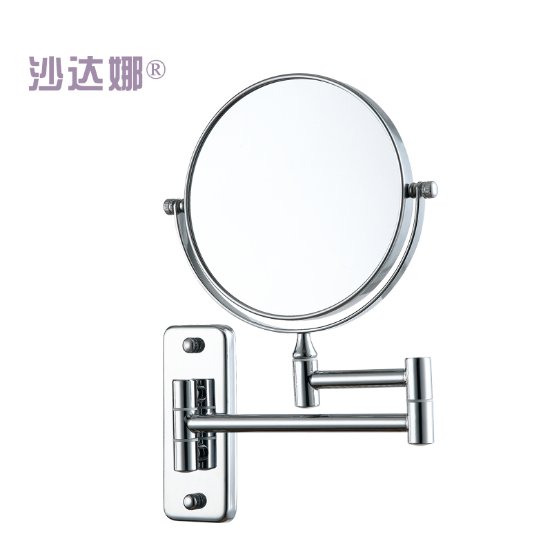 SADHANA Biyu non-lit wall mounted makeup mirror in chrome finish