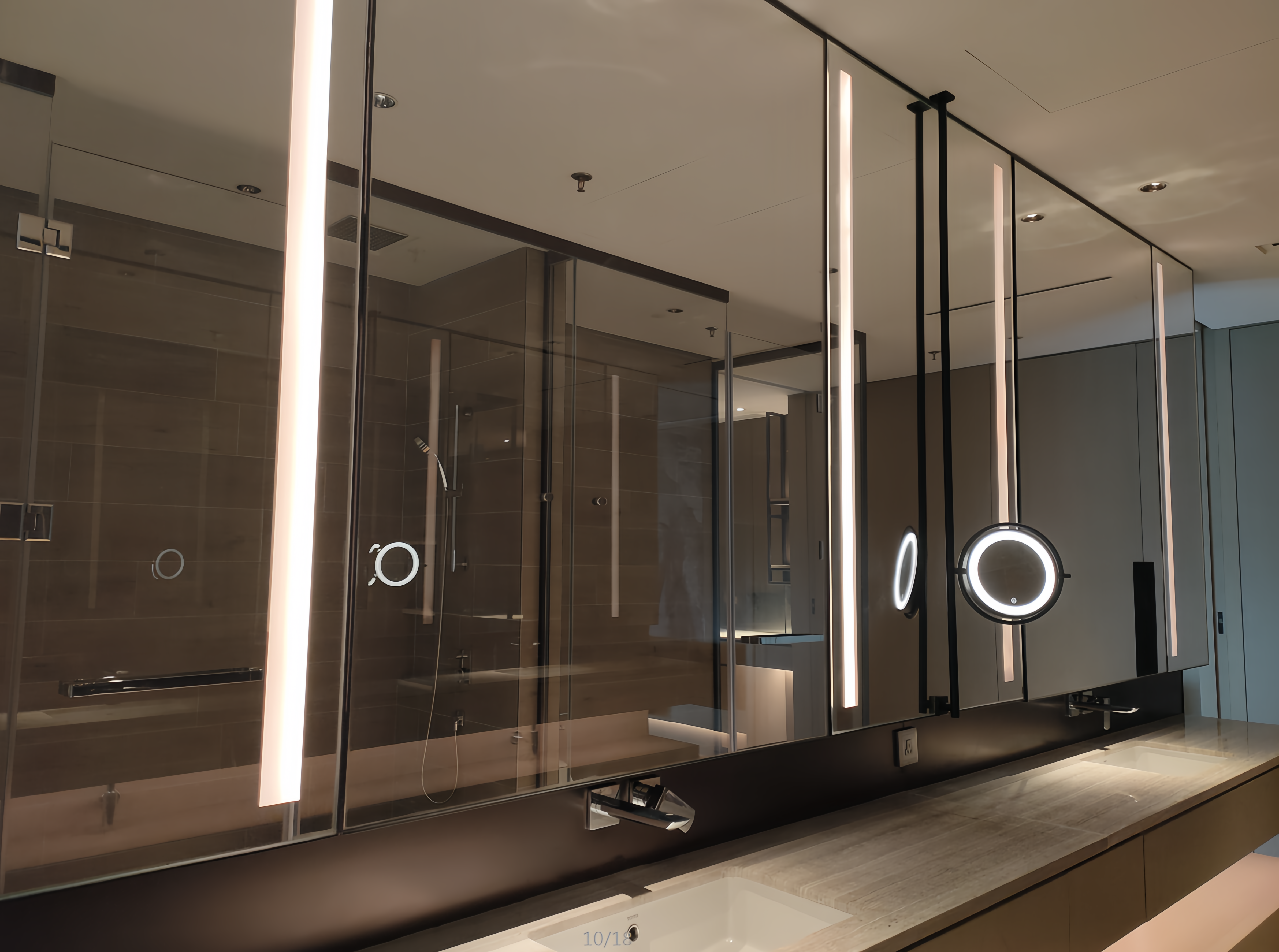 Non-lit wall mounted hotel makeup mirror
