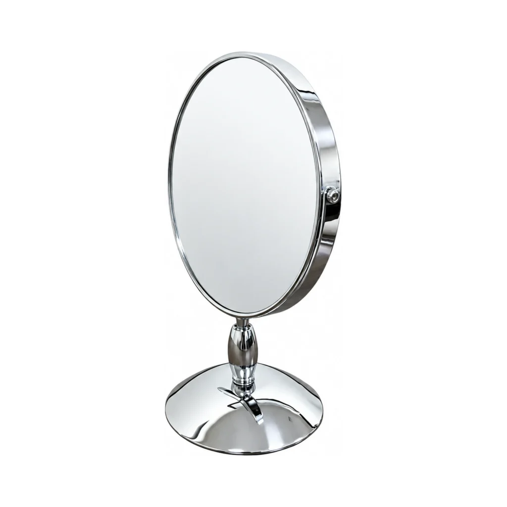 Rotating Non-Lit Tabletop Mirror — Round Base