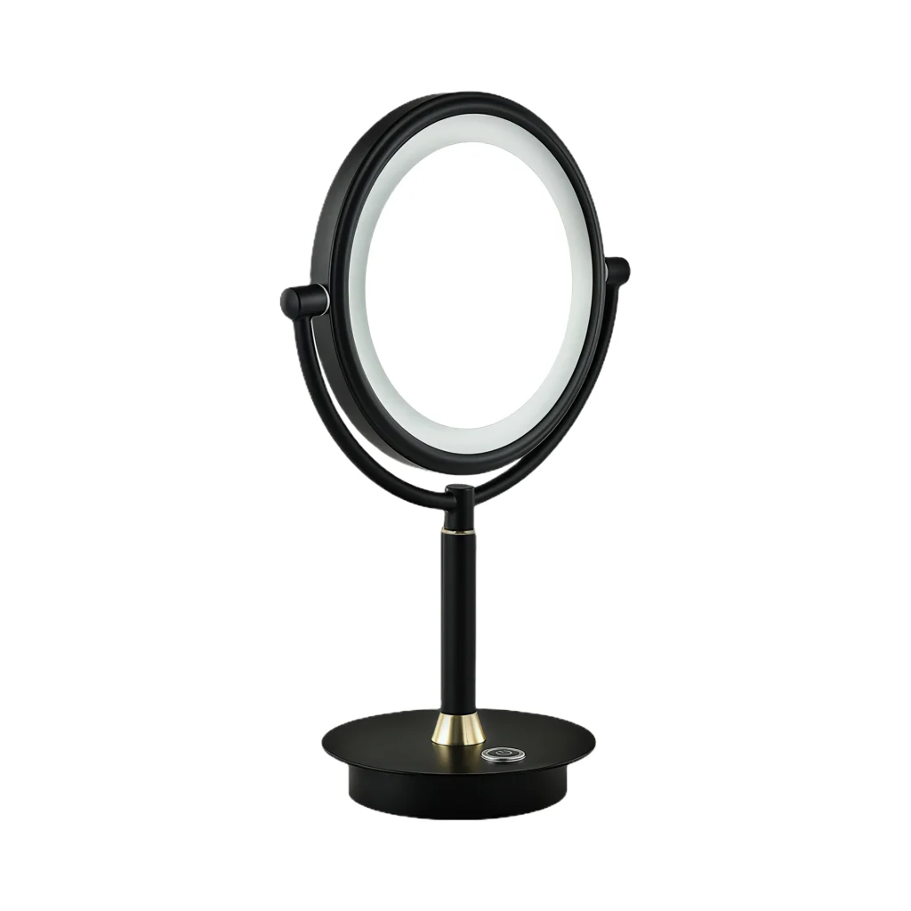 Yuji Stepped Base LED Tabletop Mirror