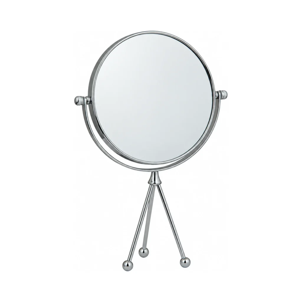 Pivot Non-Lit Tabletop Mirror — Three-Leg Stand