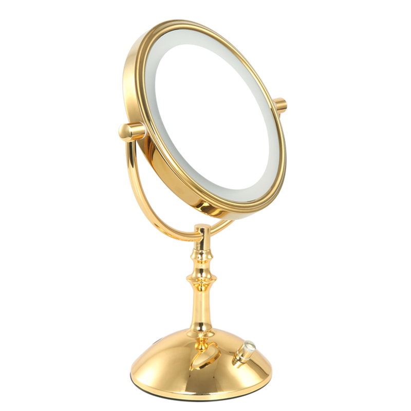 Bamboo LED Tabletop Mirror