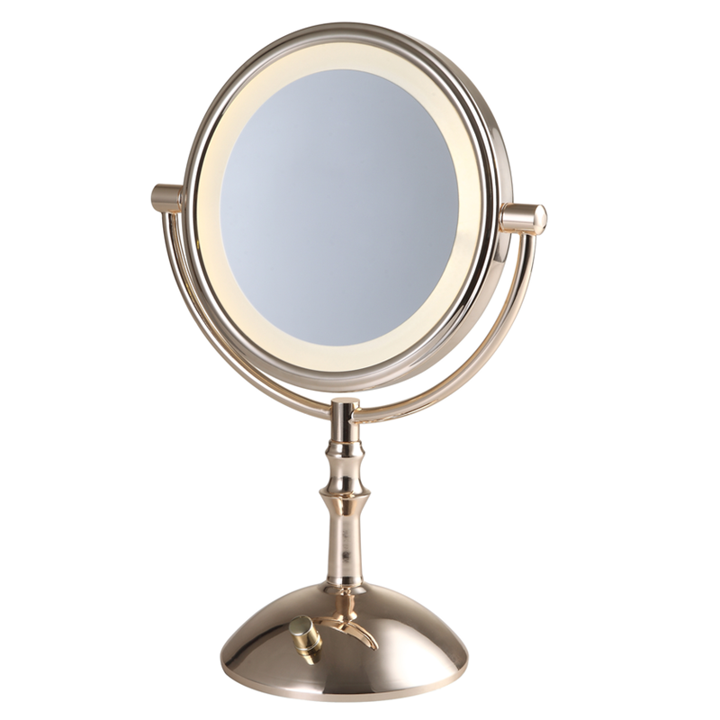 Bamboo LED Tabletop Mirror
