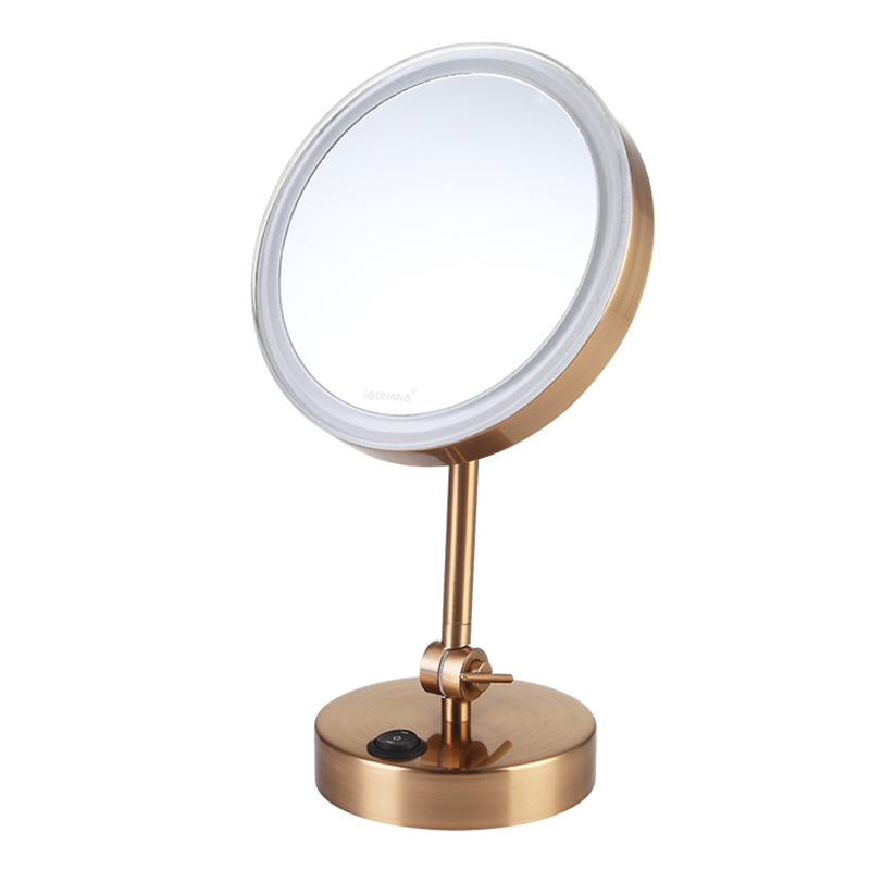 Brown Pigeon LED Tabletop Mirror